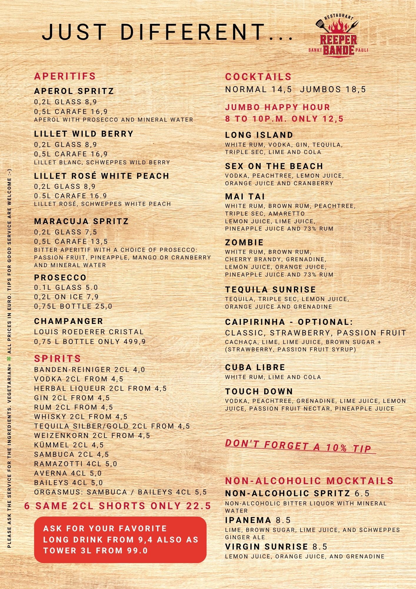 Reeperbande Food Menu 2