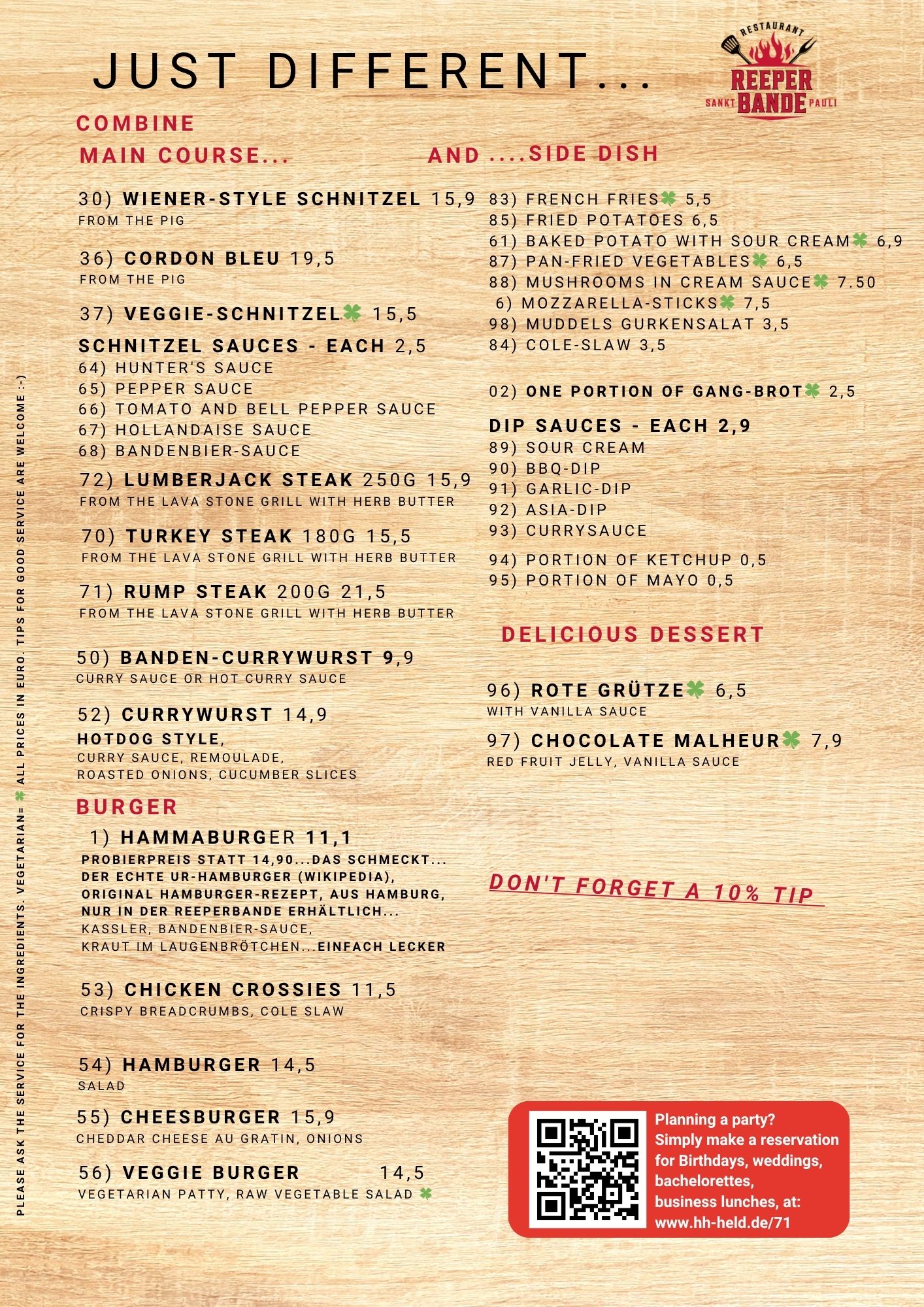 Reeperbande Drinks Menu 3