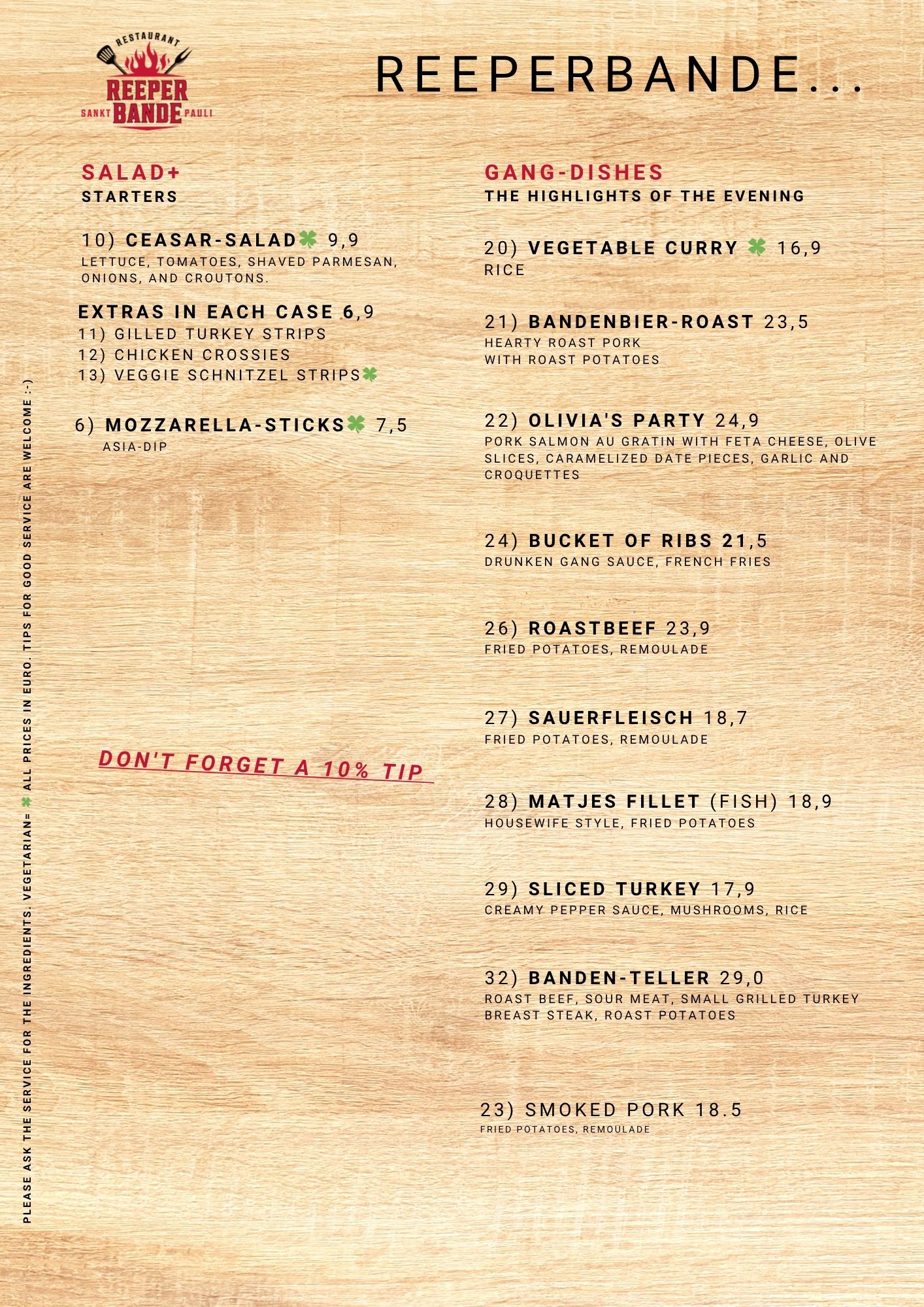 Reeperbande Drinks Menu 4